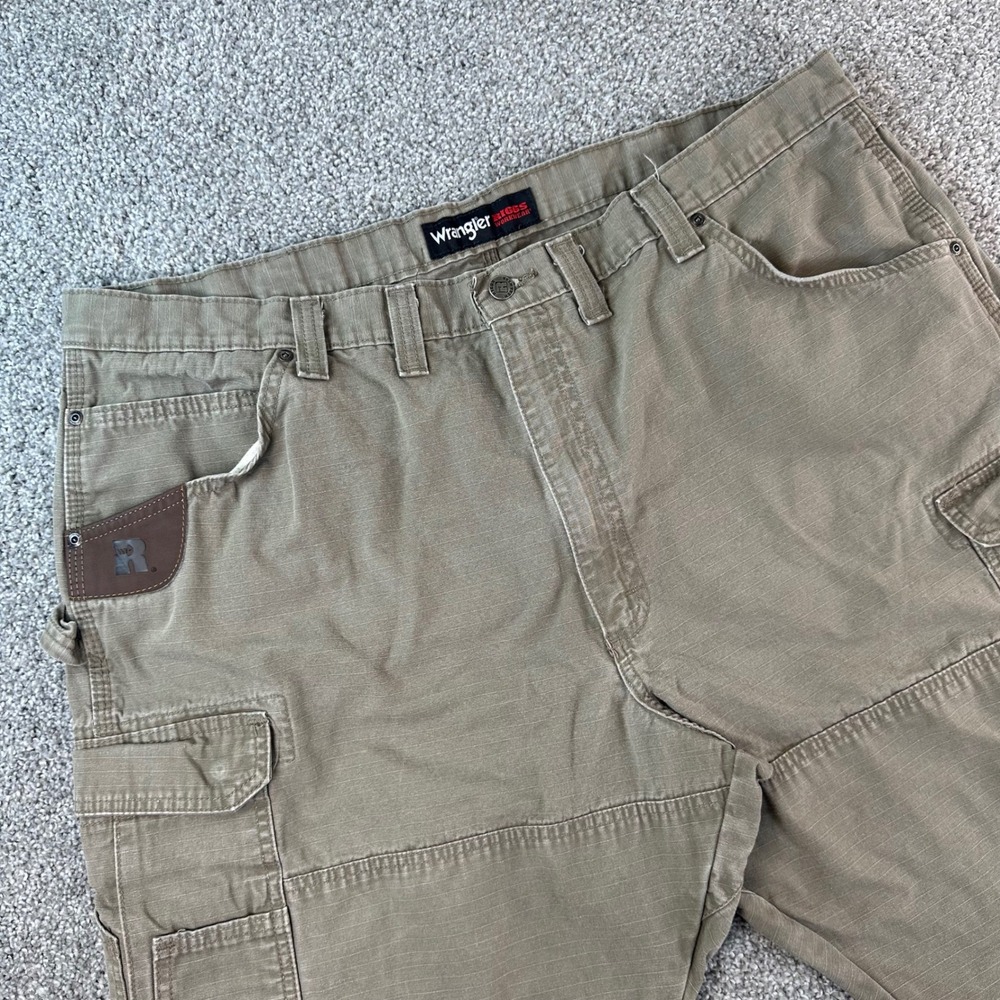 Wrangler Riggs Workwear Pants Mens 44x30 Brown Ripstop Cargo Ranger Utility